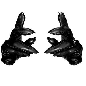 Majesty Black ring finger mail gloves